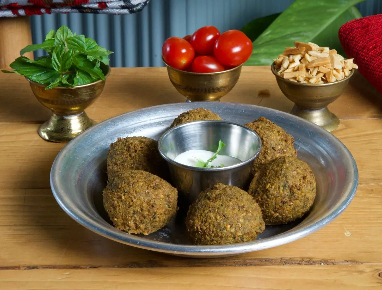 Falafel at the restaurant
