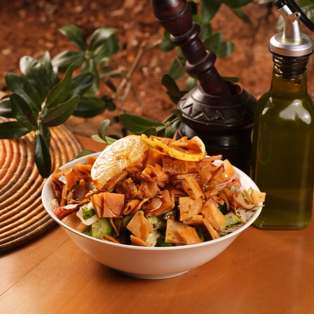 Fattoush at the restaurant